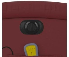 Fotelis Elektrinis atlošiamas masažinis krėslas, vyno, dirbtinė oda