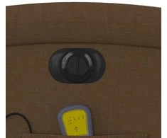 Fotelis Elektrinis atlošiamas masažinis krėslas, rudas, audinys