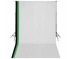 Fotostudijos kompl. su 3 medviln. fonais ir regul. rėmu, 3x5m