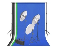 Fotostudijos rinkinys su fonų ir apšvietimo rinkiniu
