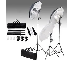 Fotostudijos rinkinys su fonų ir apšvietimo rinkiniu