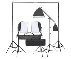 Fotostudijos rinkinys su apšvietimo rinkiniu
