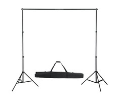 Fotostudijos rinkinys su šviestuvais, fonu ir reflektoriumi