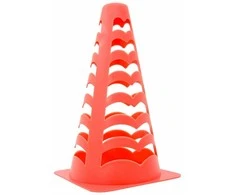 Futbolo kūgiai, 6vnt., oranžinės, 13x13x22,5cm