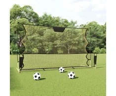 Futbolo tinklas, juodas/geltonas, 183x85x120cm, poliesteris