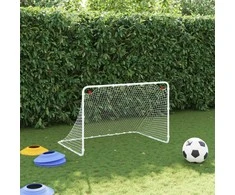 Futbolo vartai, balti, 122x81x81 cm, plienas