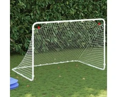 Futbolo vartai, balti, 122x81x81 cm, plienas