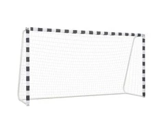 Futbolo vartai, juodos ir baltos sp., 300x160x90 cm, metalas