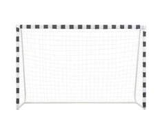 Futbolo vartai, juodos ir baltos sp., 300x200x90 cm, metalas