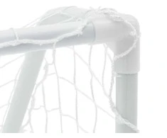 Futbolo vartai su kamuoliu, 2vnt., balti, 64x35x48cm, metalas