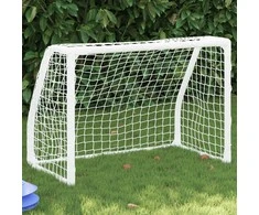 Futbolo vartai su kamuoliu, 2vnt., balti, 64x35x48cm, metalas