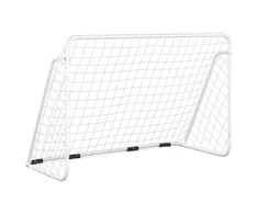 Futbolo vartai su tinklu, balti, 180x90x120cm, plienas