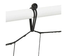 Futbolo atšokimo sienelė, balta/juoda, 184x61x123cm, plienas/PE