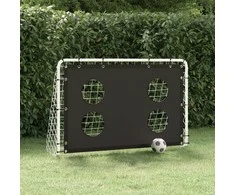 Futbolo vartai su treniruočių siena, 184x61x122cm, plienas