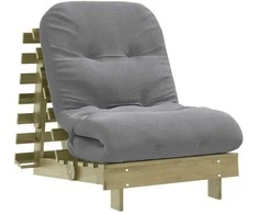 Futono sofa-lova su čiužiniu, 70x206x11cm, impregnuota pušis