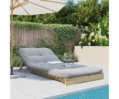 Futono sofa-lova su čiužiniu, 80x206x11cm, impregnuota pušis