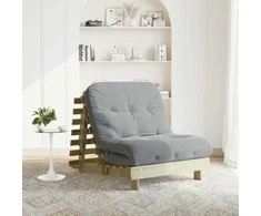 Futono sofa-lova su čiužiniu, 90x206x11cm, impregnuota pušis