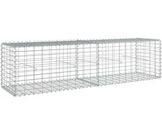 Gabiono krepšys su dangčiu, 200x50x50cm, galvanizuota geležis