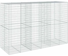 Gabiono krepšys su dangčiu, 300x100x200cm, galvanizuota geležis