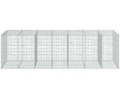 Gabiono krepšys su dangčiu, 350x100x100cm, galvanizuota geležis