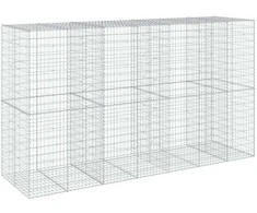 Gabiono krepšys su dangčiu, 350x100x200cm, galvanizuota geležis