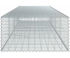 Gabiono krepšys su dangčiu, 400x100x50cm, galvanizuota geležis