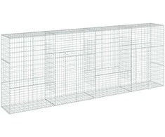 Gabiono krepšys su dangčiu, 400x50x150cm, galvanizuota geležis