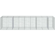 Gabiono krepšys su dangčiu, 450x100x100cm, galvanizuota geležis