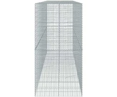 Gabiono krepšys su dangčiu, 500x100x200cm, galvanizuota geležis
