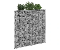 Gabiono vazonas, 100x20x100cm, galvanizuotas plienas, aukštas