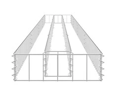 Gabiono vazonas, 360x30x10cm, galvanizuotas plienas, aukštas