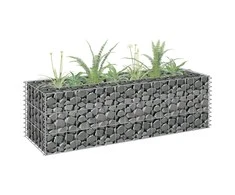 Gabiono vazonas, 90x30x30cm, galvanizuotas plienas, aukštas