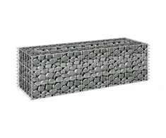 Gabiono vazonas, 90x30x30cm, galvanizuotas plienas, aukštas