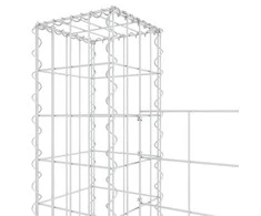 Gabionų krepšiai su 5 kolonomis, 500x20x200cm, geležis