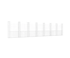 Gabionų krepšiai su 8 kolonomis, 860x20x200cm, geležis