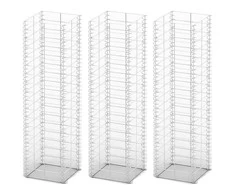 Gabionų rinkinys, 3 vnt., cinkuota viela, 25 x 25 x 100 cm