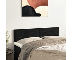 Galvūgaliai, 2vnt., juodos spalvos, 72x5x78/88cm, aksomas