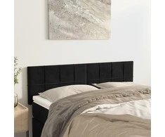 Galvūgaliai, 2vnt., juodos spalvos, 72x5x78/88cm, aksomas