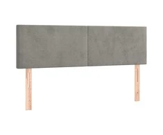 Galvūgaliai, 2vnt., šviesiai pilki, 72x5x78/88cm, aksomas