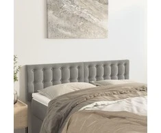 Galvūgaliai, 2vnt., šviesiai pilki, 72x5x78/88cm, aksomas