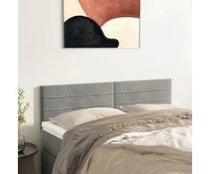 Galvūgaliai, 2vnt., šviesiai pilki, 72x5x78/88cm, aksomas