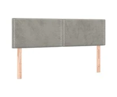 Galvūgaliai, 2vnt., šviesiai pilki, 72x5x78/88cm, aksomas
