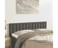 Galvūgaliai, 2vnt., tamsiai pilki, 72x5x78/88cm, aksomas