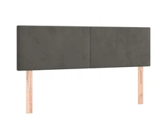 Galvūgaliai, 2vnt., tamsiai pilki, 72x5x78/88cm, aksomas