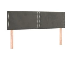 Galvūgaliai, 2vnt., tamsiai pilki, 72x5x78/88cm, aksomas