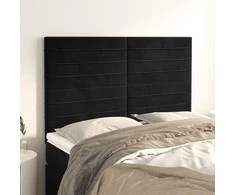 Galvūgaliai, 4vnt., juodos spalvos, 72x5x78/88cm, aksomas