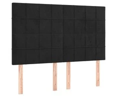 Galvūgaliai, 4vnt., juodos spalvos, 72x5x78/88cm, aksomas