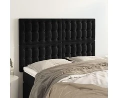 Galvūgaliai, 4vnt., juodos spalvos, 72x5x78/88cm, aksomas
