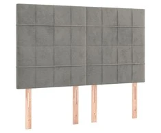 Galvūgaliai, 4vnt., šviesiai pilki, 72x5x78/88cm, aksomas