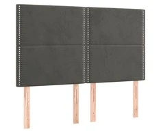 Galvūgaliai, 4vnt., tamsiai pilki, 72x5x78/88cm, aksomas